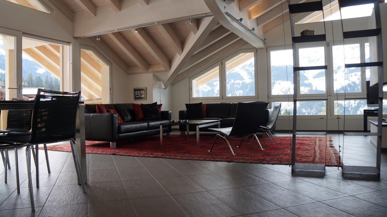 Chalet Brunner Penthouse Wengen Buitenkant foto