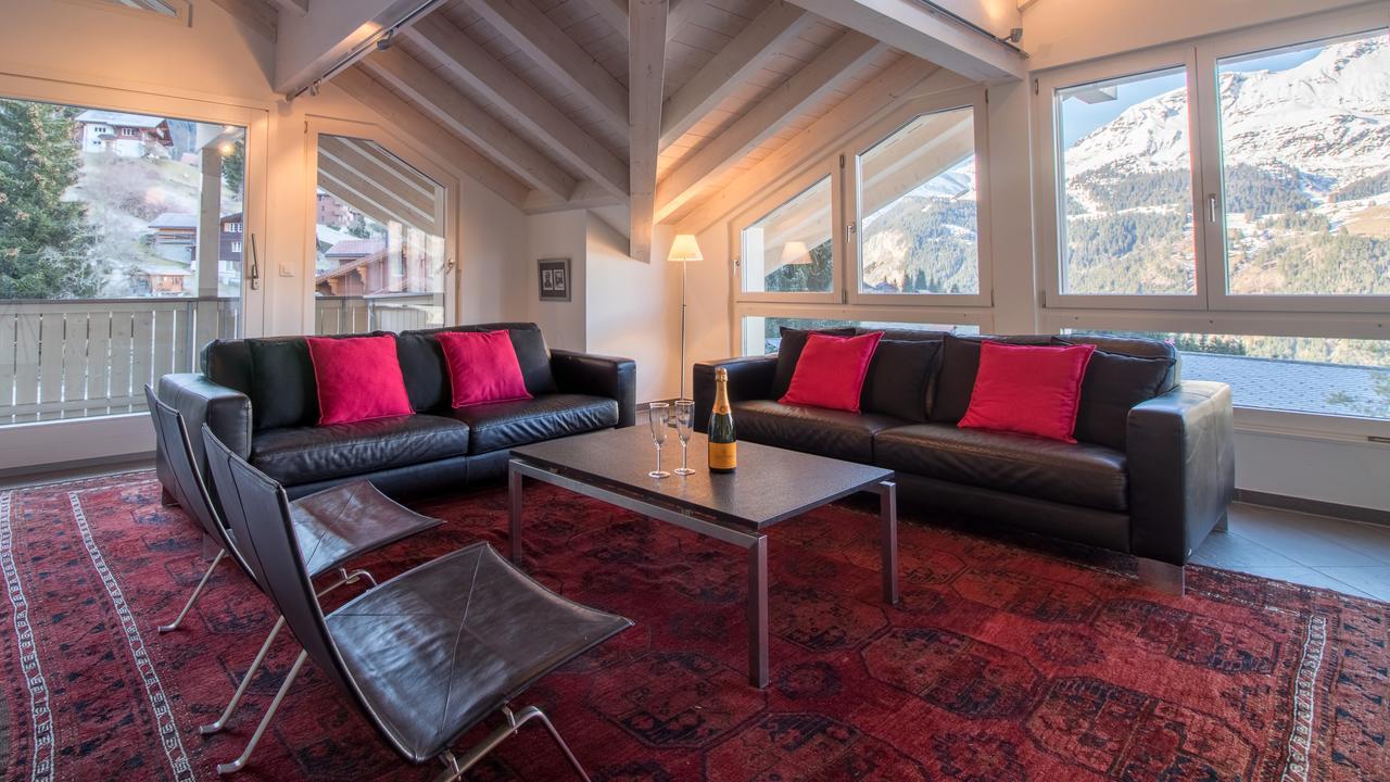 Chalet Brunner Penthouse Wengen Buitenkant foto