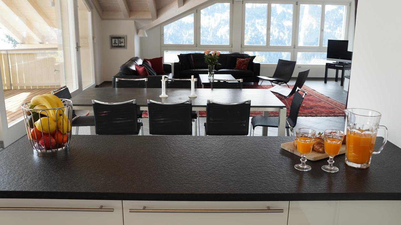 Chalet Brunner Penthouse Wengen Buitenkant foto